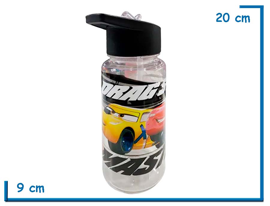 CARS BOTELLA STRAW TOP 500ML