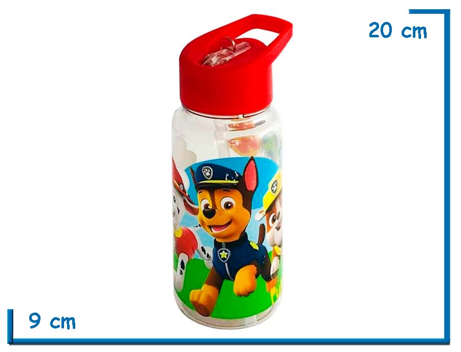 PAW PATROL BOTELLA STRAW TOP 500ML