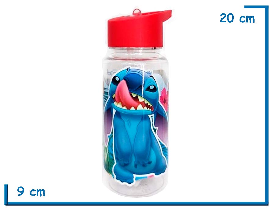 STITCH BOTELLA STRAW TOP 500ML