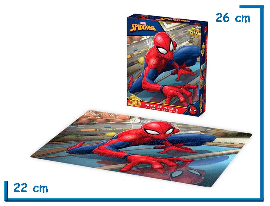 PRIME 3D PUZZLE X500 PZS SPIDER-MAN ESCALANDO LENTICULAR