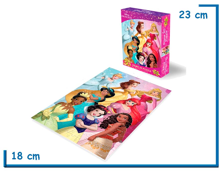 PRIME 3D PUZZLE X200 PZS DISNEY PRINCESS LENTICULAR