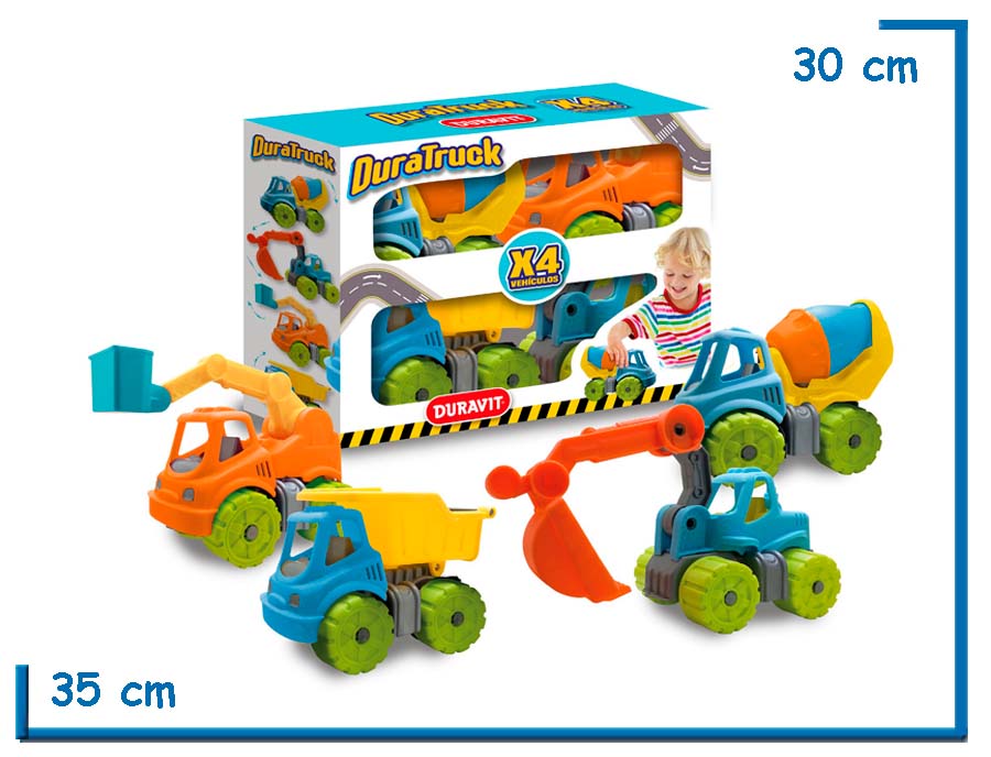 DURATRUCK SET VEHICULOS X4 EN CAJA