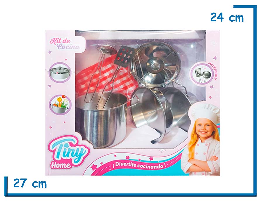 TINY HOME KIT DE COCINA METALICO 6 PIEZAS