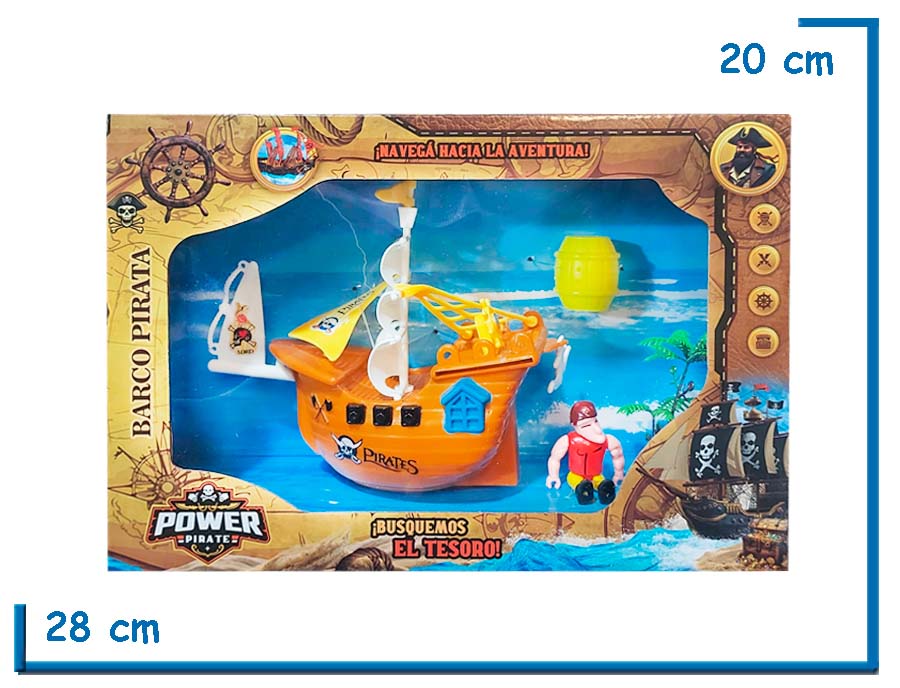 POWER PIRATE BARCO PIRATA CON PERSONAJE Y ACCESORIOS