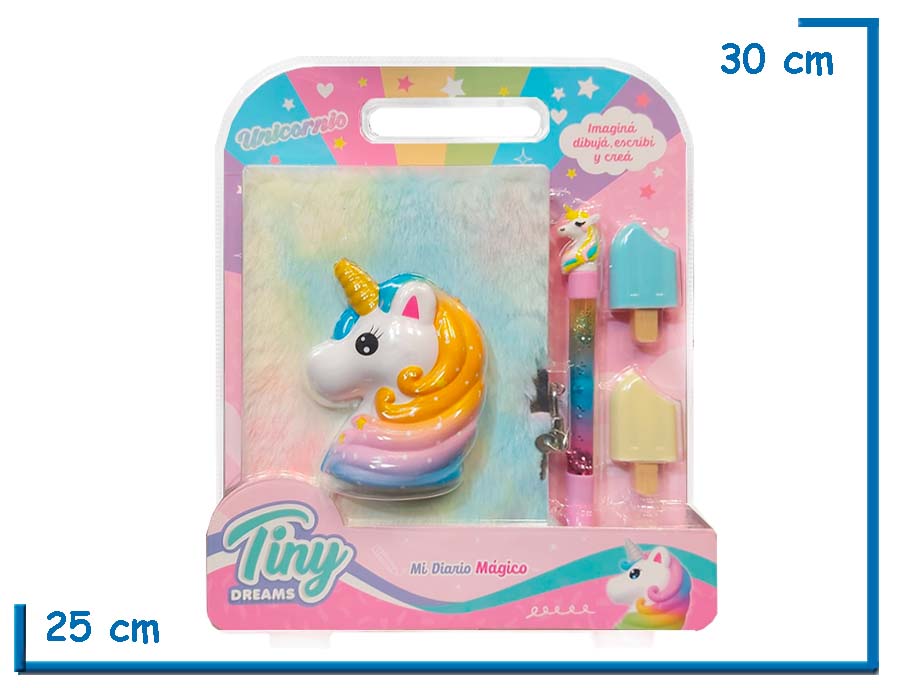 TINY DREAMS DIARIO UNICORNIO BLANCO CON ACCESORIOS