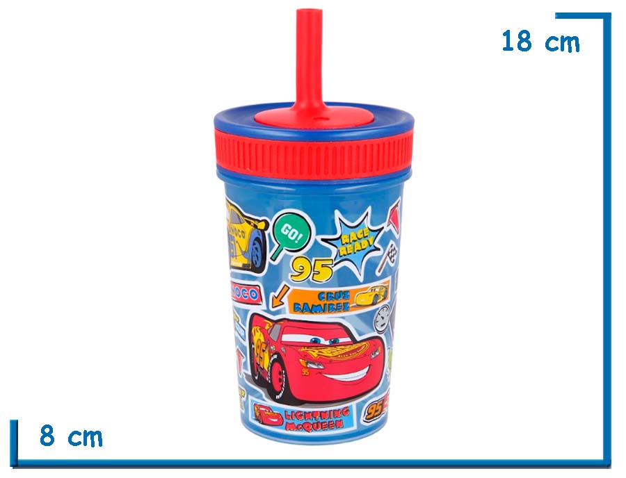CARS VASO 420 ML LEAK PROOF