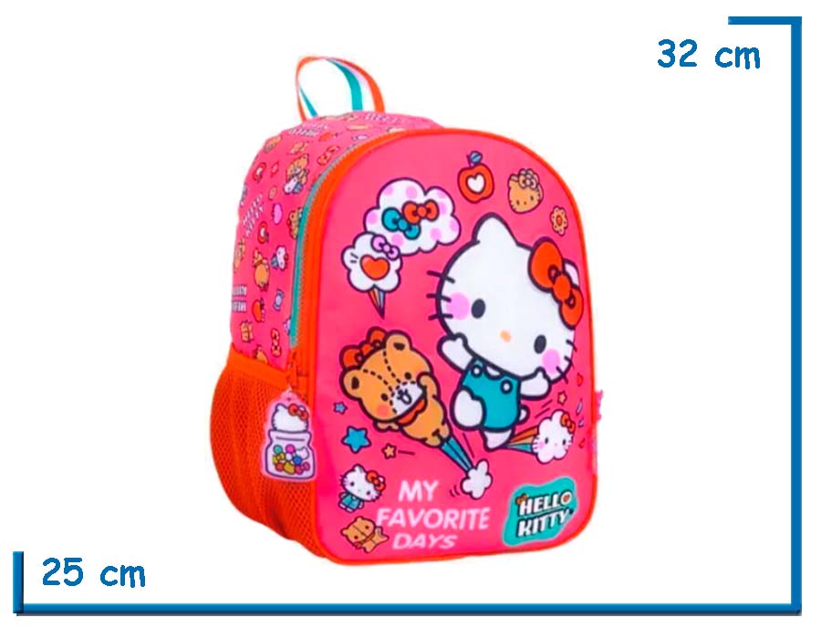 MOCHILA ESPALDA 12? HELLO KITTY ROJA MY FAVORITE DAYS