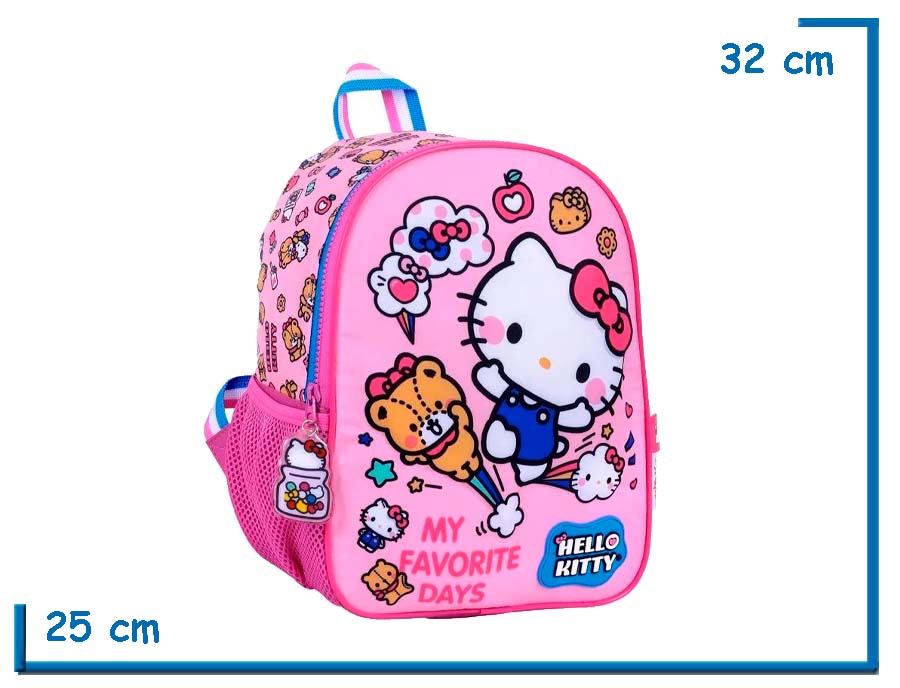 MOCHILA ESPALDA 12? HELLO KITTY ROSA MY FAVORITE DAYS
