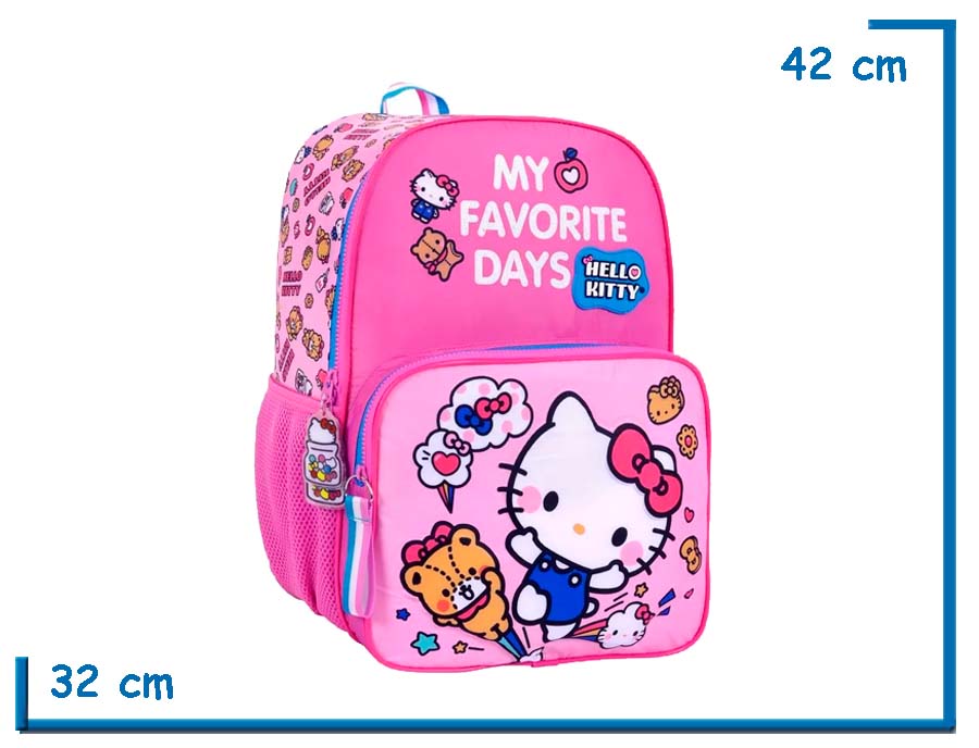 MOCHILA ESPALDA 16? HELLO KITTY ROSA MY FAVORITE DAYS