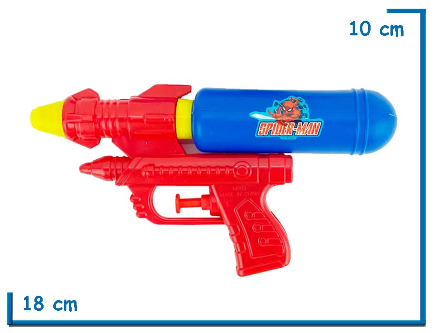 SPIDER-MAN PISTOLA DE AGUA ROJA 18CM EN BOLSA