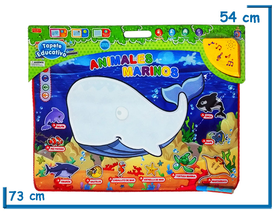 ZHORYA ALFOMBRA MUSICAL ANIMALES MARINOS 40X70CM