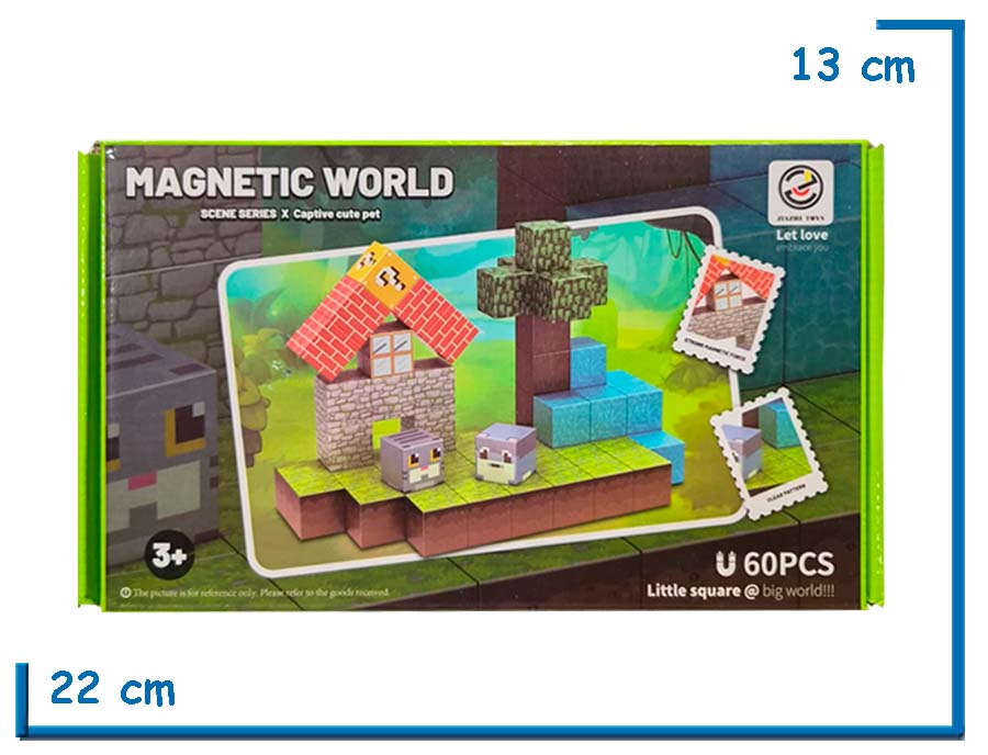 JIAZHI TOYS MAGNETIC WORLD BLOQUES MAGNETICOS 60PZS