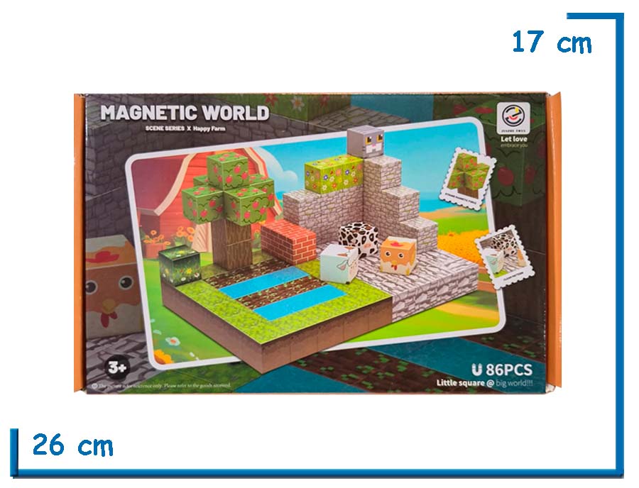 JIAZHI TOYS MAGNETIC WORLD BLOQUES MAGNETICOS 86PZS