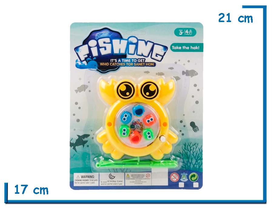 FISHING JUEGO DE PESCA CANGREJO AMARILLO A CUERDA