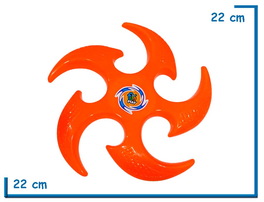 FUN PLAY DISCO ESTRELLA VOLADOR NARANJA 22CM