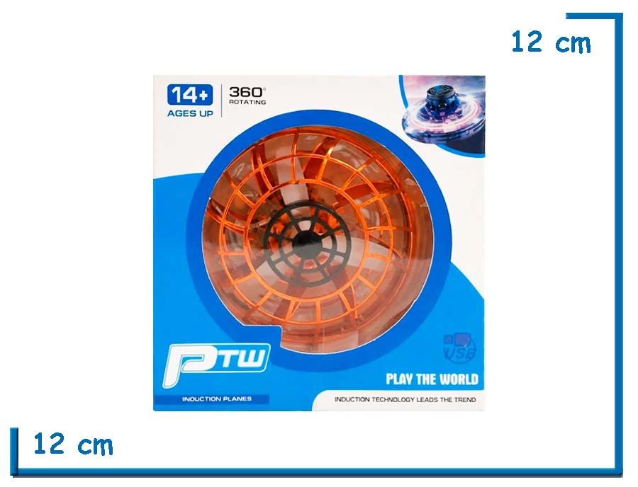 PTW TROMPO SPINNER ROJO CON LUZ CARGA USB