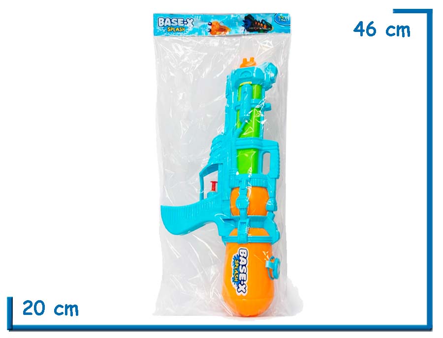 BASE-X SPLASH PISTOLA DE AGUA TURQUESA FAST SHOT 37CM EN BOLSA